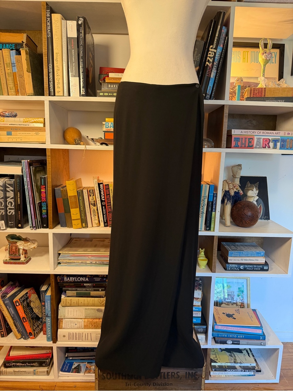 Vintage Giorgio Armani Black Women's Maxi Skirt